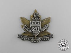 A First War 211Th Infantry Battalion "Alberta Americans" Officer's Cap Badge