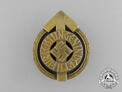 A Golden Hj Leader’s Sports Proficiency Badge By Gustav Brehmer Of Markneukirchen; Numbered