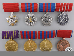 Eight Miniature Yugoslavian Orders And Medals