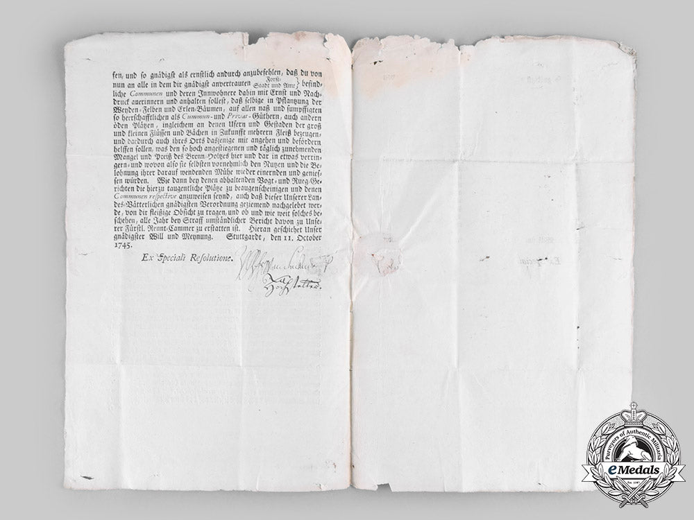 württemberg,_duchy._an_official_ducal_document_addressing_supply_shortages,1745__emd2256_c20_01862_1
