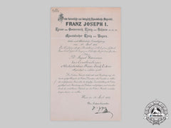 Austria, Imperial. A Franz Joseph Order Commander’s Cross Document To Doctor Of Crown Prince Of Prussia, 1909