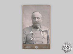 Austro-Hungarian Empire. A Studio Photo Of An Internationally Decorated Army Officer