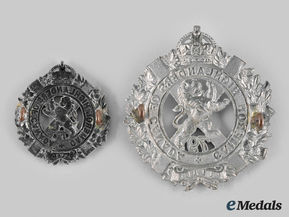 canada,_dominion._a79_th_cameron_highlanders_of_canada_glengarry_badge&_collar_badge,_c.1910__emd8526_m20_01813_1