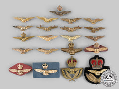 Australia, Canada, United Kingdom. Lot Of Twenty-One Raaf, Rcaf, Raf Air Force Cap Eagles