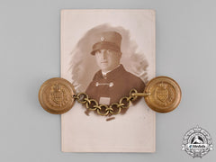 Yugoslavia, Kingdom. An Officer's Cape Clasp With Photo
