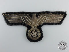 An Army-Panzer Style Breast Eagle On Black Wool Backing