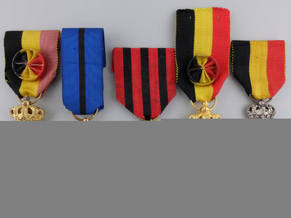 belgium,_kingdom._a_lot_of_medals_and_awards_five_belgian_med_55229eaf5e672