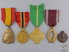 Five Belgian Medals, Orders, And Awards