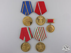 Five Bulgarian Commemorative Medals