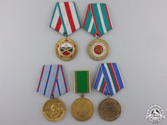 Five Bulgarian Internal Ministry Medals