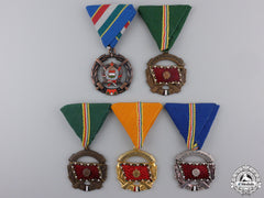 Five Republic Of Hungarian Medals, Orders & Awards
