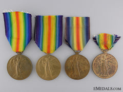 Four First War Regimental Victory Medals