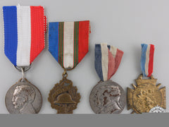 Four French First War Commemorative Medals