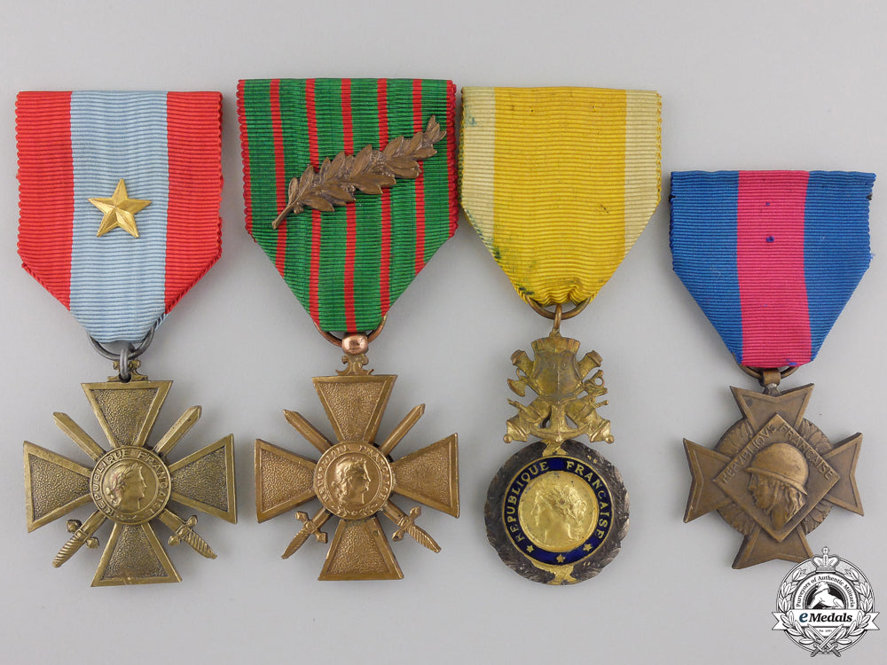 four_french_medals_and_awards_four_french_meda_55689faeea1ea