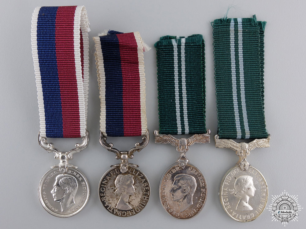 four_miniature_british_air_force_medals_four_miniature_b_54eb42750f8ff