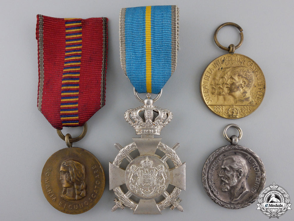 four_romanian_medals_and_awards_four_romanian_me_5536968d3626d