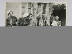 An Official Press Photograph Of Seven Captured German Nurses July 1944