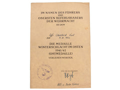 Two Award Documents, Obergefreiten