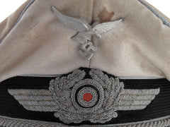 Officer's Summer White Visor Cap