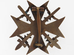 Spanish Cross In Bronze W/Swords