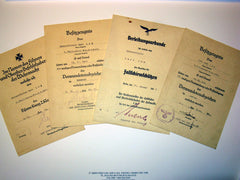 Fallschirmjäger, Four Award Documents