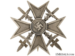 Spanish Cross In Silver With Swords