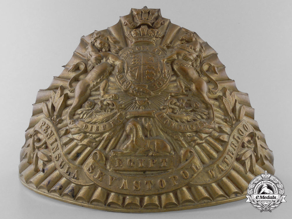 a_victorian12_th(_the_prince_of_wales's)_royal_regiment_of_lancers_helmet_plate,_c.1860_s_h_314