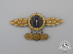 Luftwaffe. A Gold Grade Luftwaffe Squadron Clasp For Bomber Pilots With Rosette Hanger