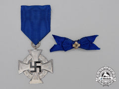 A 25-Year Faithful Service Cross Second Class With Matching Boutonniere