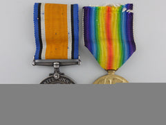 A First War Medal Pair To The Royal Artillery