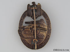 An Early Bronze Grade Tank Badge;  Karl Wurster