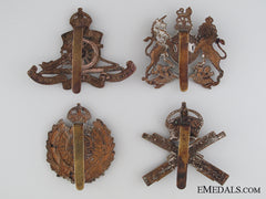 Four Wwi British Cap Badges