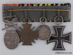 An Wwi Iron Cross & Bulgarian Medal Group; Marked Paul Hossauer