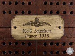 A First War Royal Flying Corps (Rfc) No. 6 Squadron Cribbage Board