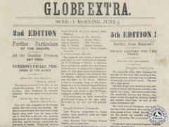 A Rare Fenian Raid Globe Extra Posting Of June 3, 1866
