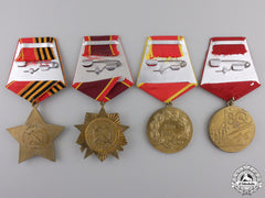 Four Russian Federation Communist Party Medals
