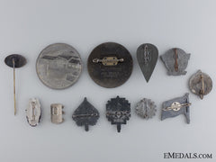 Twelve German Assorted Badges