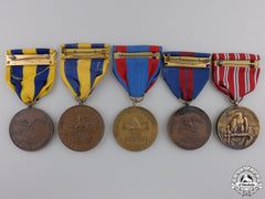 Five American Campaign Medals