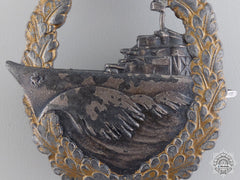 A Kreigsmarine Naval Destroyer War Badge By Schwerin