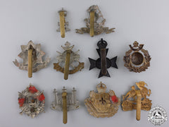 Ten First War British Cap Badges