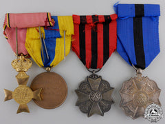 Four Belgian Orders, Medals, And Awards