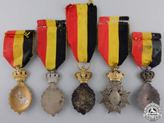 Five Belgian Medals And Awards