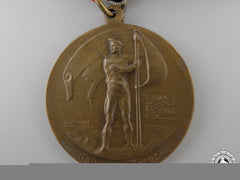 A First War German Naval League Bravery Medal & Photograph