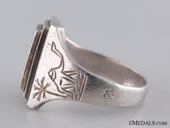 A Fine Afrikakorps Silver & Gold Ring