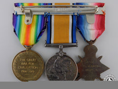 A First War Medal Trio To The North Staffordshire Regiment