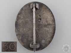 A Silver Grade Wound Badge; Marked 30