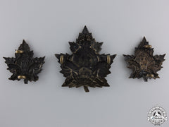 A First War 1St Depot Battalion; 2Nd Quebec Regiment Insignia Set