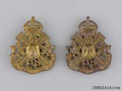 Canada. A 49Th Loyal Edmonton Regiment Collar Badge Pair
