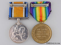 A First War Medal Pair To Major George F. Stephens C.a.m.c.consgin: 17