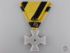 An Austrian Military Long Service Decoration; Mother Of Pearl Backing